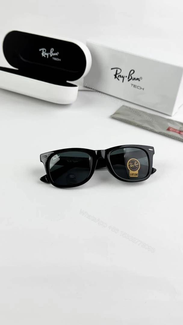 View 3 of First Copy Ray-Ban Black Wayfarer 2140 Sunglasses UV Protected Premium Quality