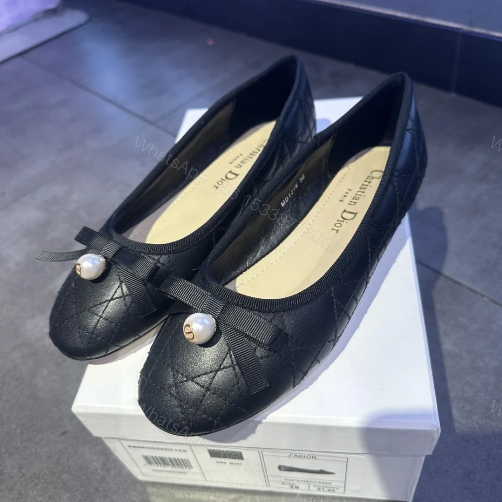 View 5 of 高仿Dior*Ballet系列KCB877圓頭套腳休閒單鞋黑色免檢版