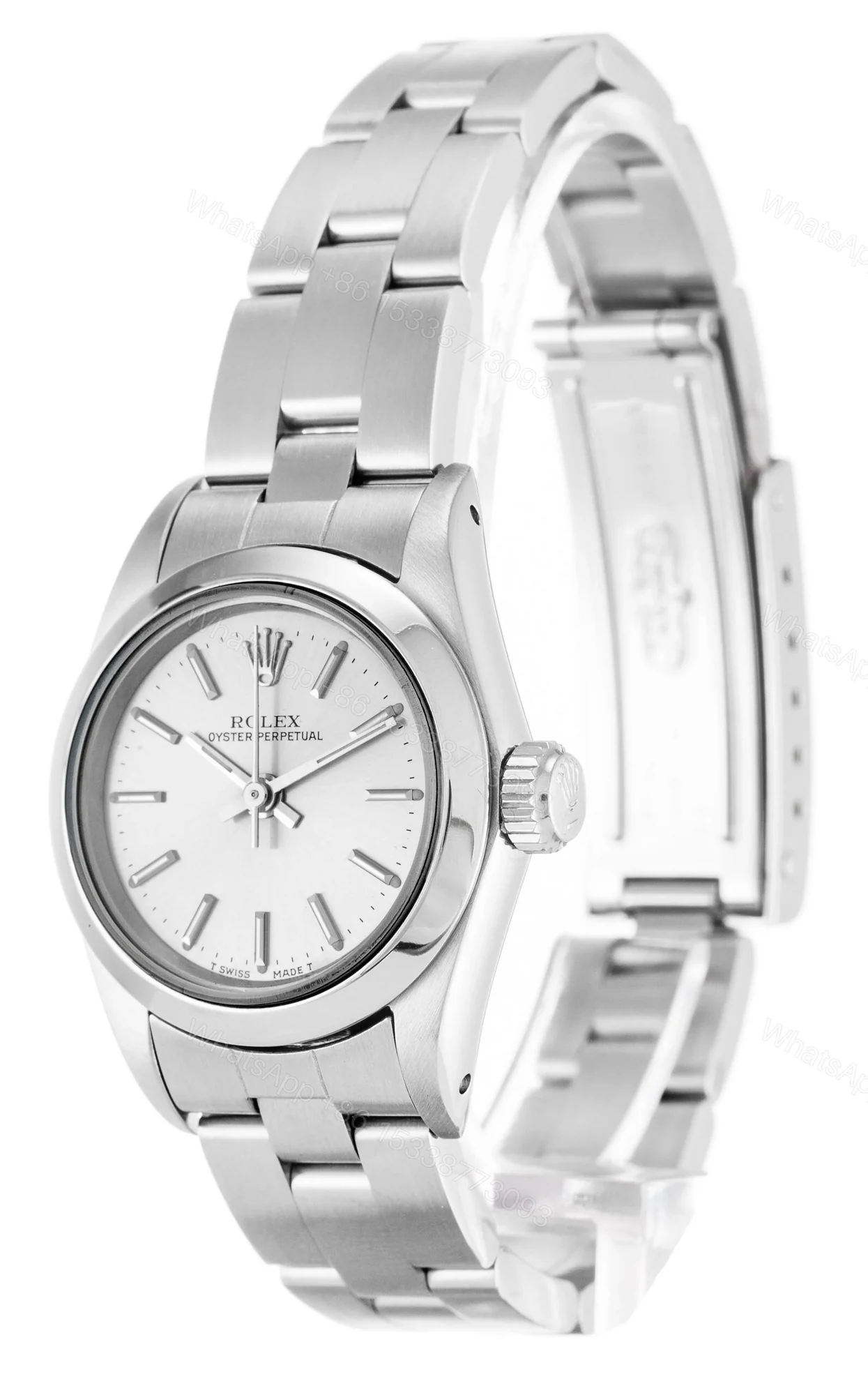 View 2 of Replica Rolex Oyster Perpetual Lady Silver Dial 67180 26 mm