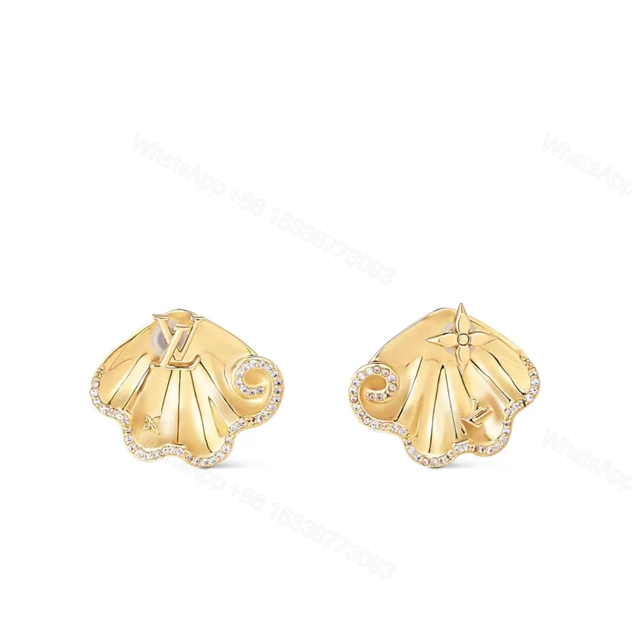 LOUIS VUITTON LV AQUATIC EARRINGS GOLD M01632 — view 1