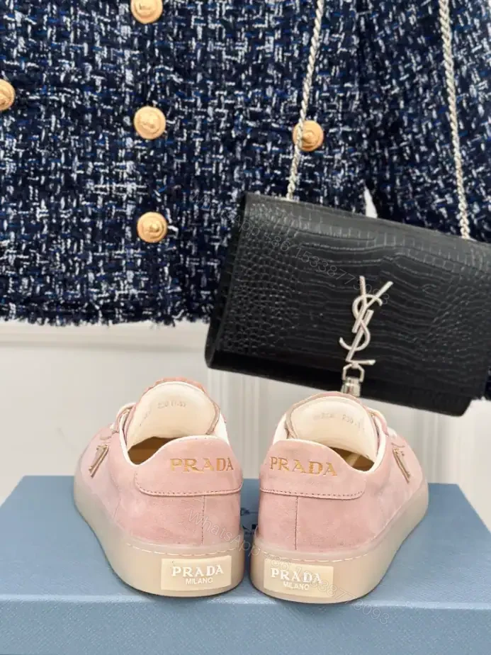 View 8 of PRADA SUEDE SNEAKERS ALABASTER PINK – PRD081
