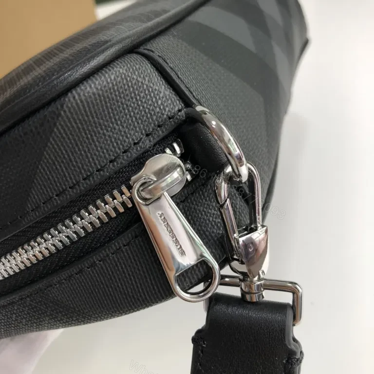 View 9 of Black Coated-Canvas Burberry Crossbody: Minimal Luxury Bag