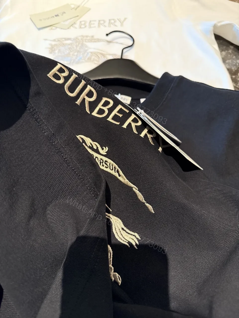 View 6 of Burberry-Inspired Graphic Tee: Luxe Casual Crest Tee