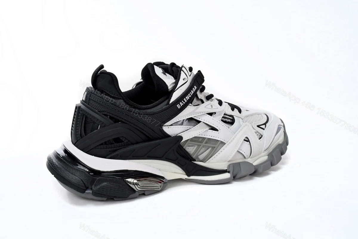 View 6 of Balenciaga Track 2 Sneaker Black And White 568614 W2GN3 1090