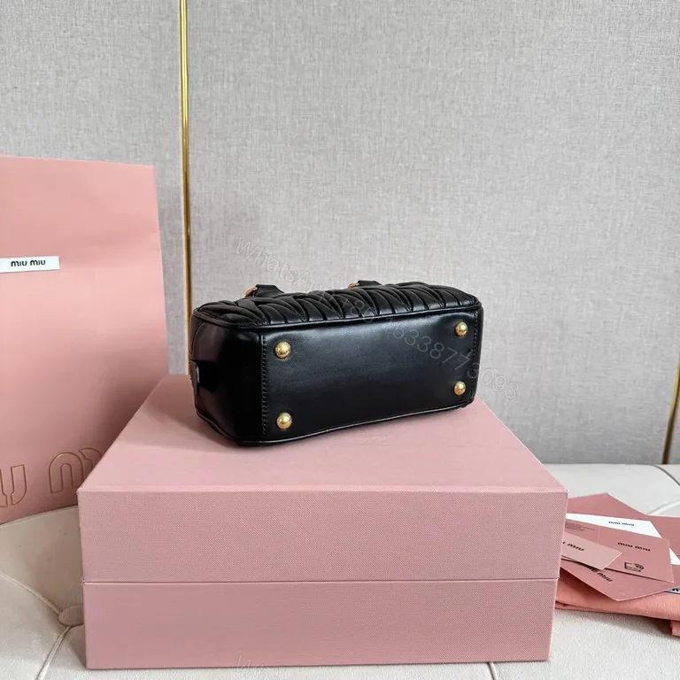 View 3 of Structured Quilted Leather Mini Satchel