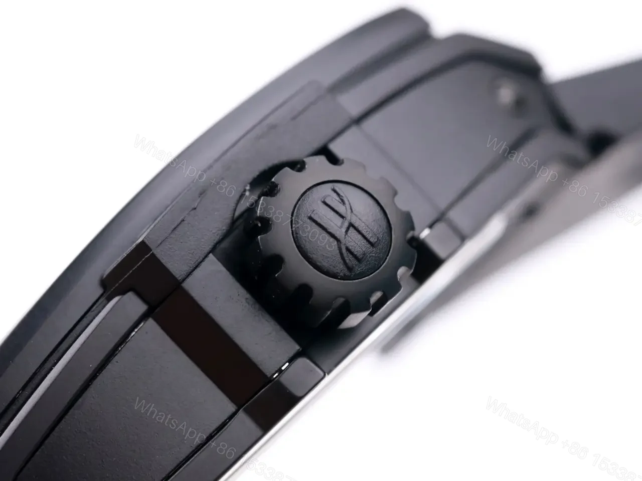 View 6 of Hublot Masterpiece 906 Black PVD with Rose Gold/Platinum Plating Tourbillon Watch Black Leather and Rubber Strap Sapphire Crystal Glass