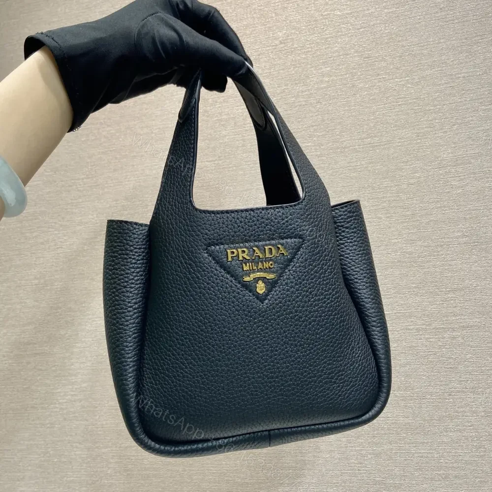 View 9 of 高仿Prada*Tote系列1BA349徽標手提包金扣黑色Mini免檢版