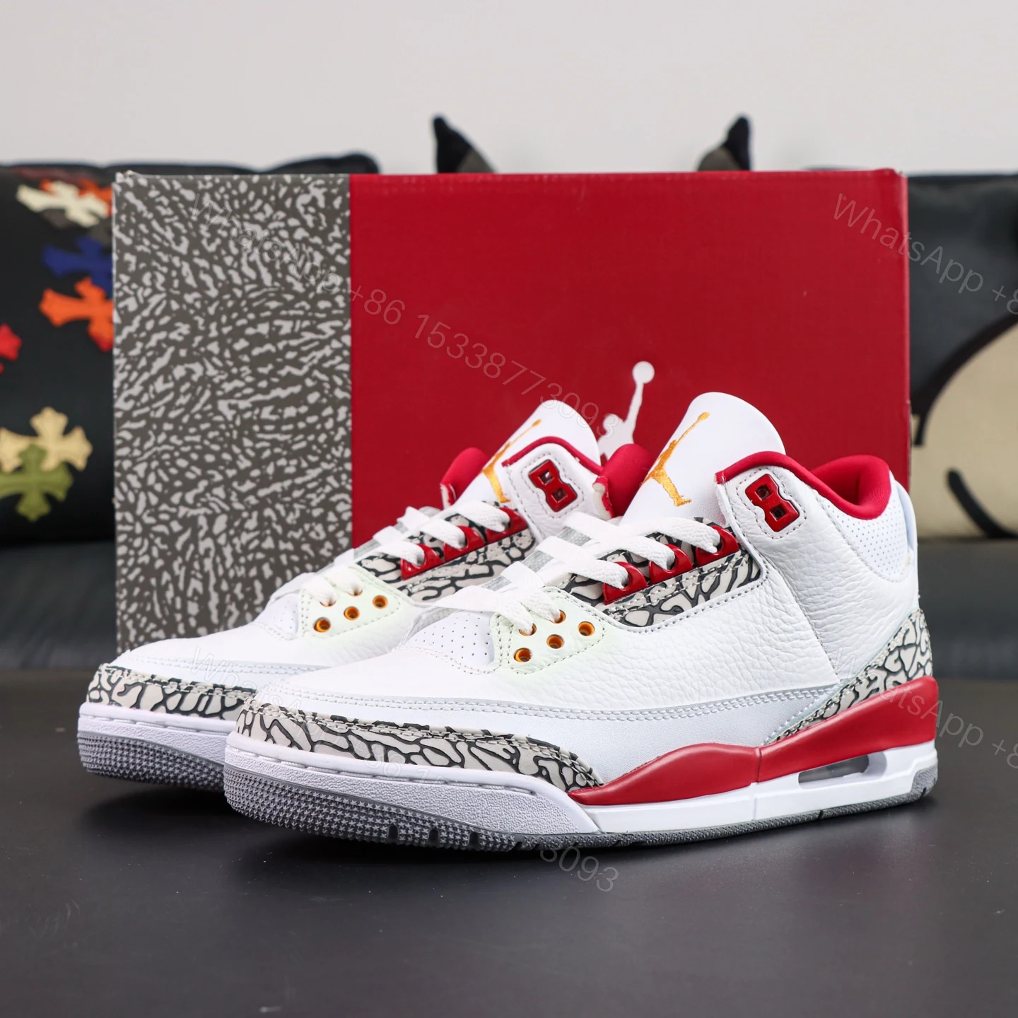 Jordan 3 Retro Cardinal Red — view 1