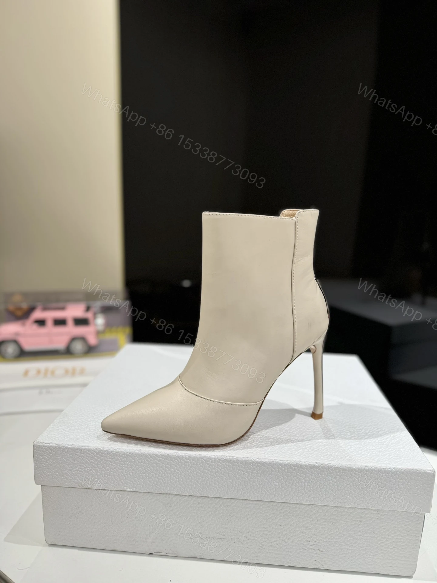 View 4 of white ankle boots DIOR