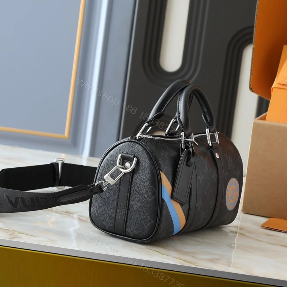 View 3 of Louis Vuitton Keepall Bandoulière 25 Mon Monogram Black 25Cm P01942