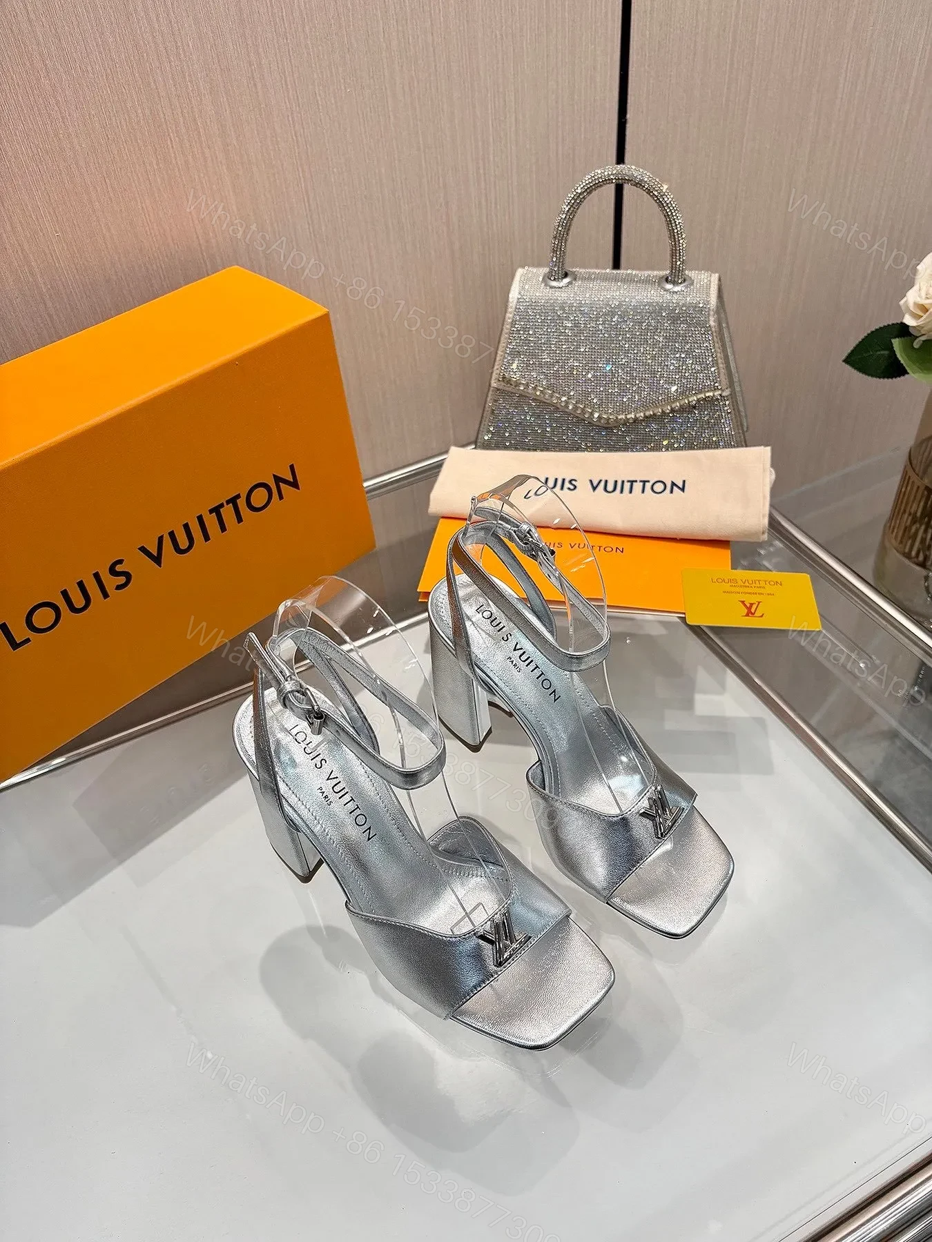 View 5 of LV Women Silver Leather Heels