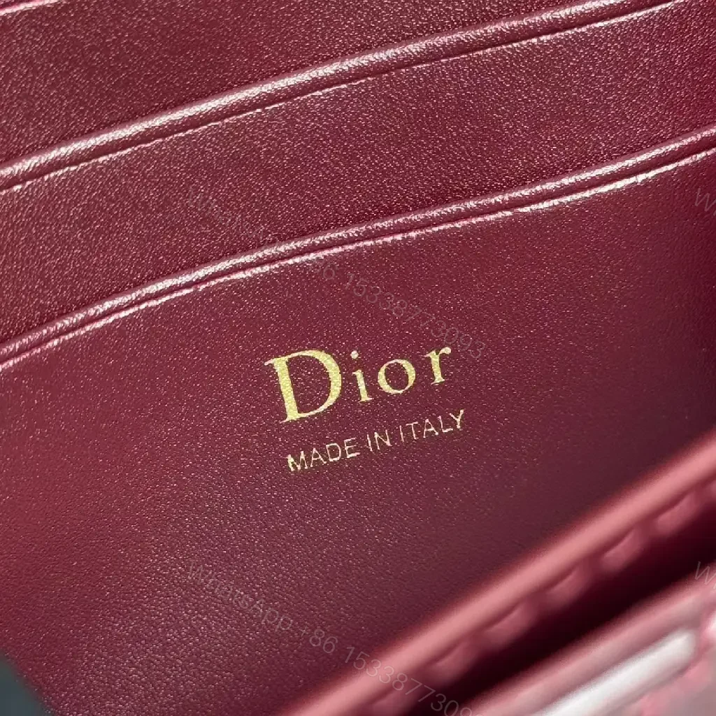 View 7 of Glossy Burgundy Quilted Mini Bag with Bow Accent