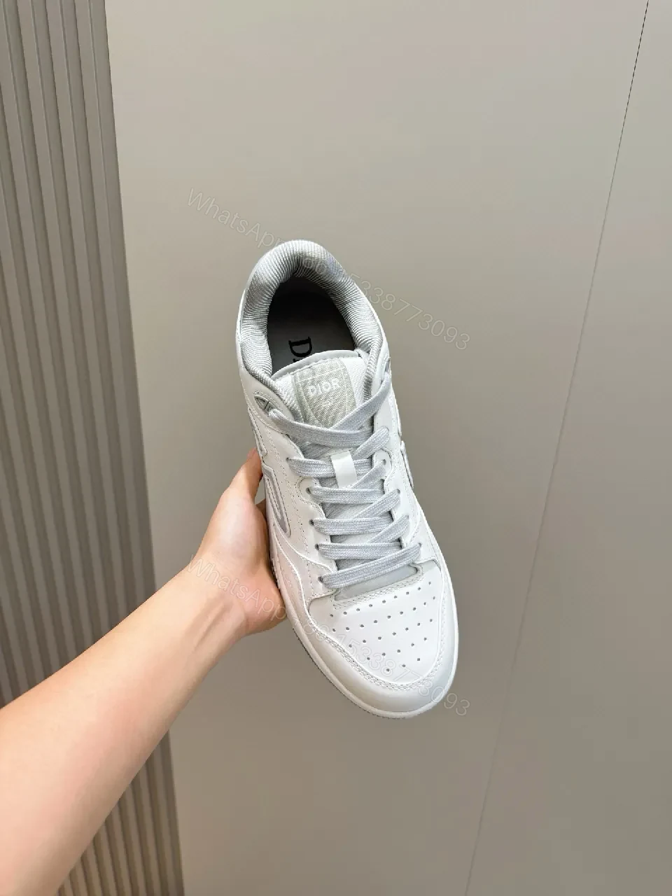 View 8 of White Leather Low-Top Sneakers: Minimalist Luxury, All-Day Comfort