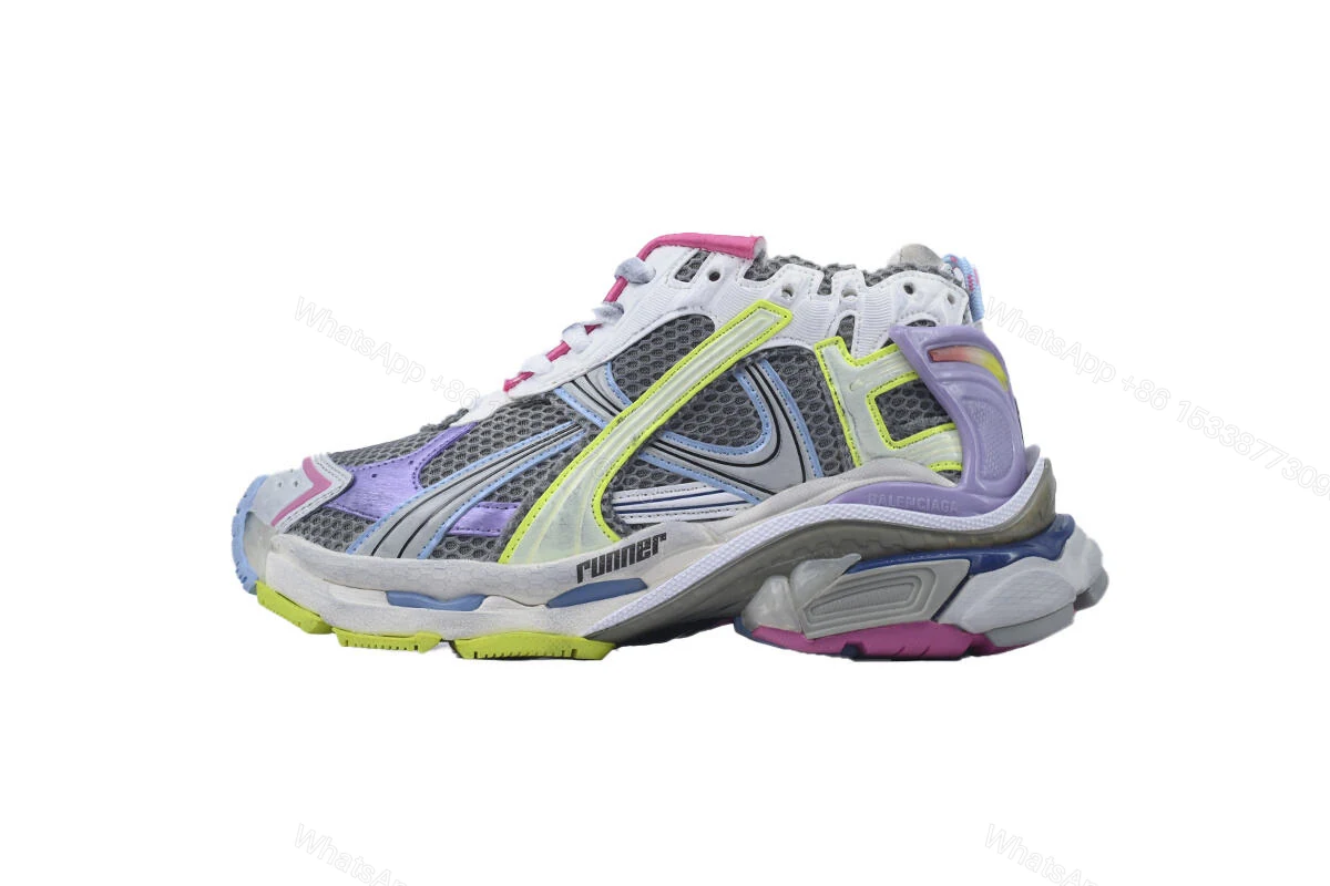 View 8 of Balenciaga Runner Sneaker Pink Blue Purple 772767 W3RNY 0361