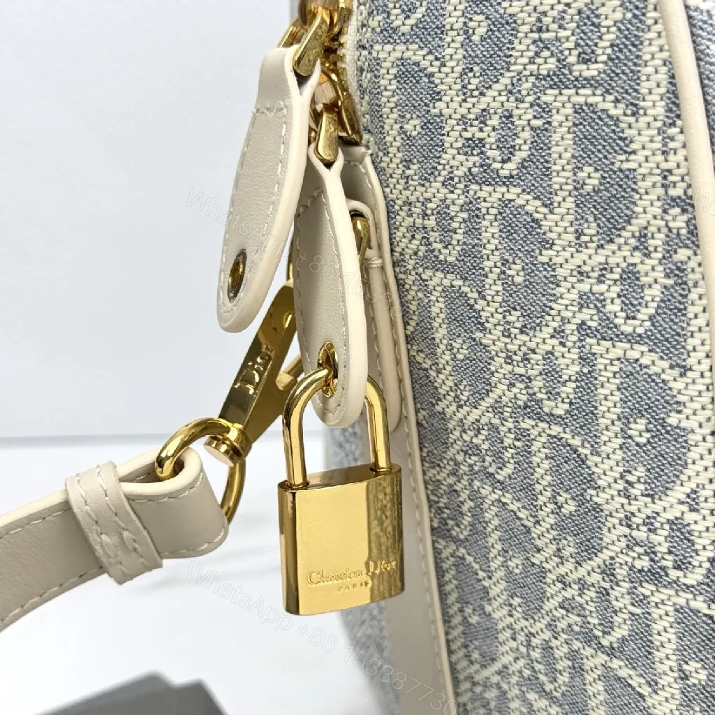 View 6 of Cream Trim Satchel: Monogram Jacquard, Structured Luxury Bag