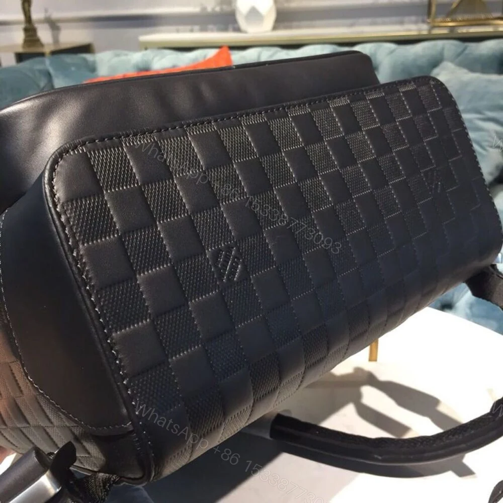 View 5 of Louis Vuitton Campus Backpack Damier Infini Onyx Silver 39Cm LV N40306