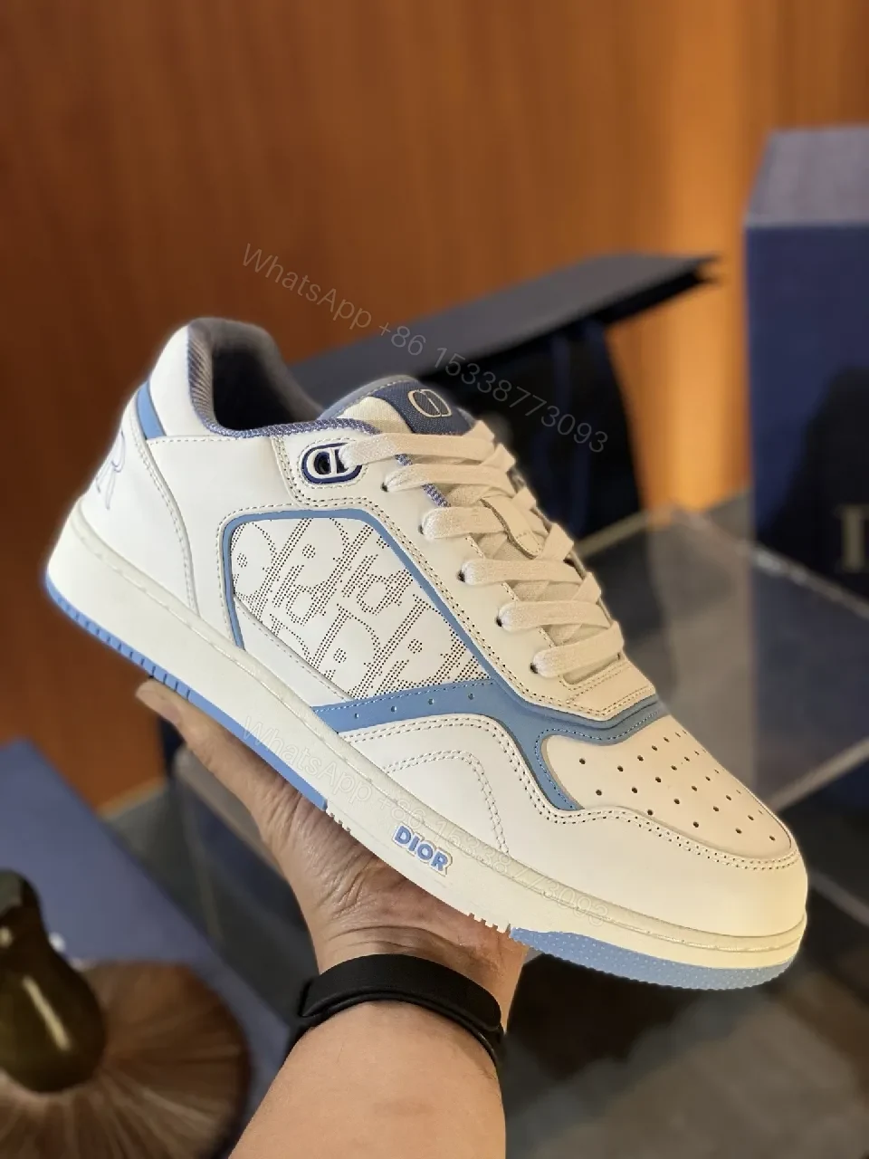 View 4 of Light-Dened Luxe Sneaker: Premium Leather, Designer Detailing