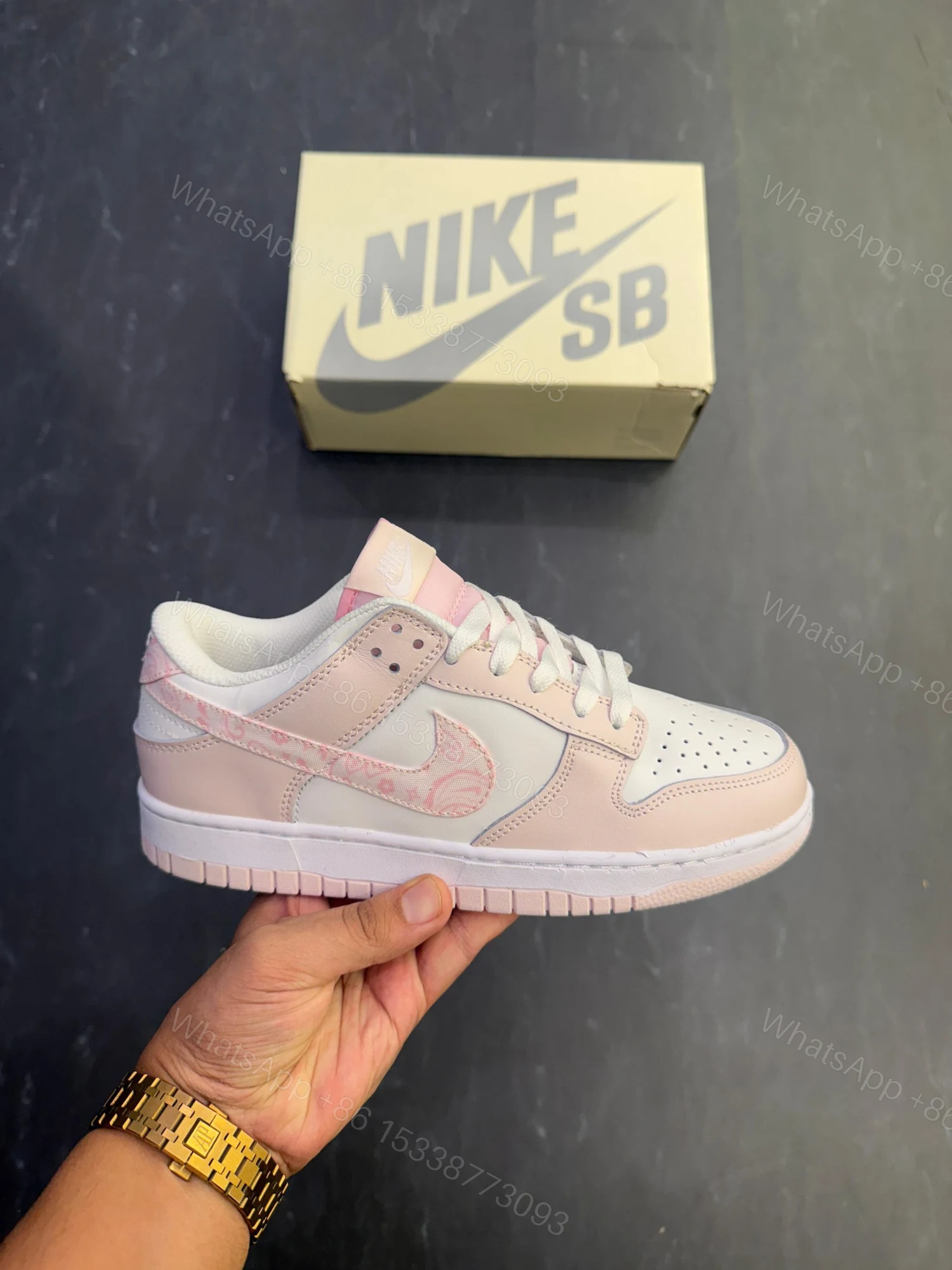View 4 of FIRST COPY NIKE SB DUNK PINK PASLEIY FOR GIRLS