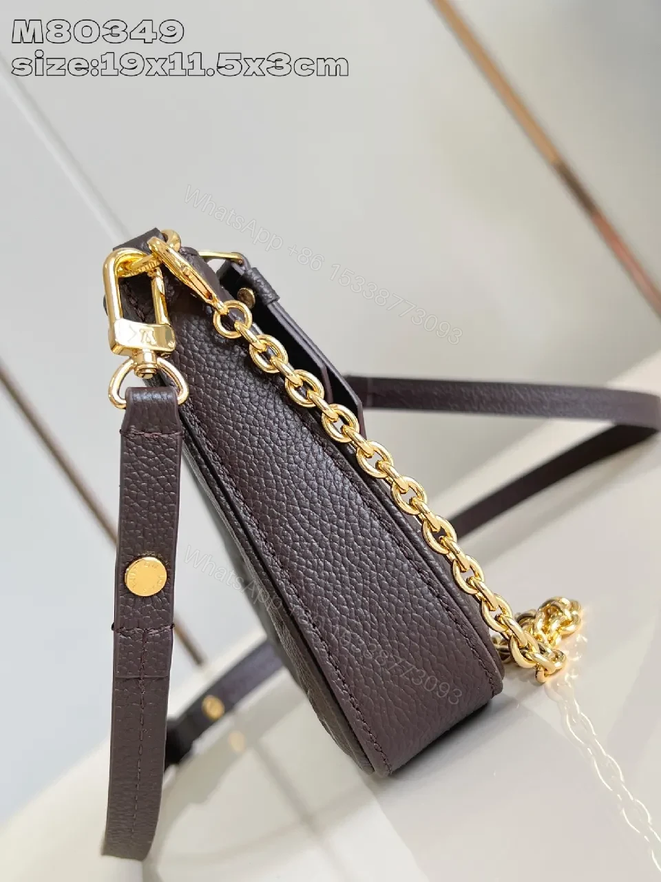 View 3 of Lux Embossed Monogram Crossbody: Everyday Opulence Bag