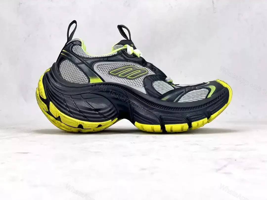 View 2 of BALENCIAGA MEN’S 10XL SNEAKER IN GREY/YELLOW – BB272