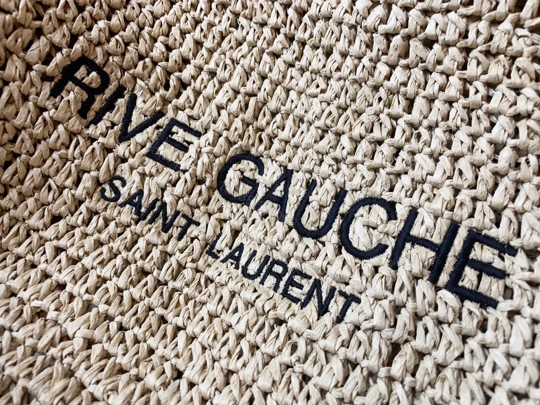 View 5 of Saint Laurent Rive Gauche Linen Tote Bag