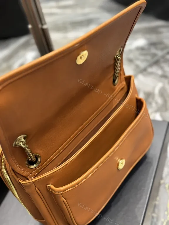 View 6 of Chic Leather Shoulder Bag: Gold Hardware, Everyday Luxe