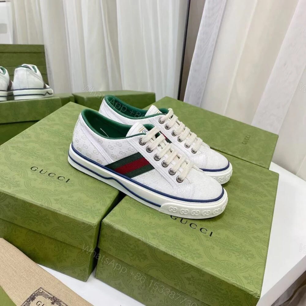 View 3 of Gucci Tennis 1977 White Mini GG 606111 99W90 9085