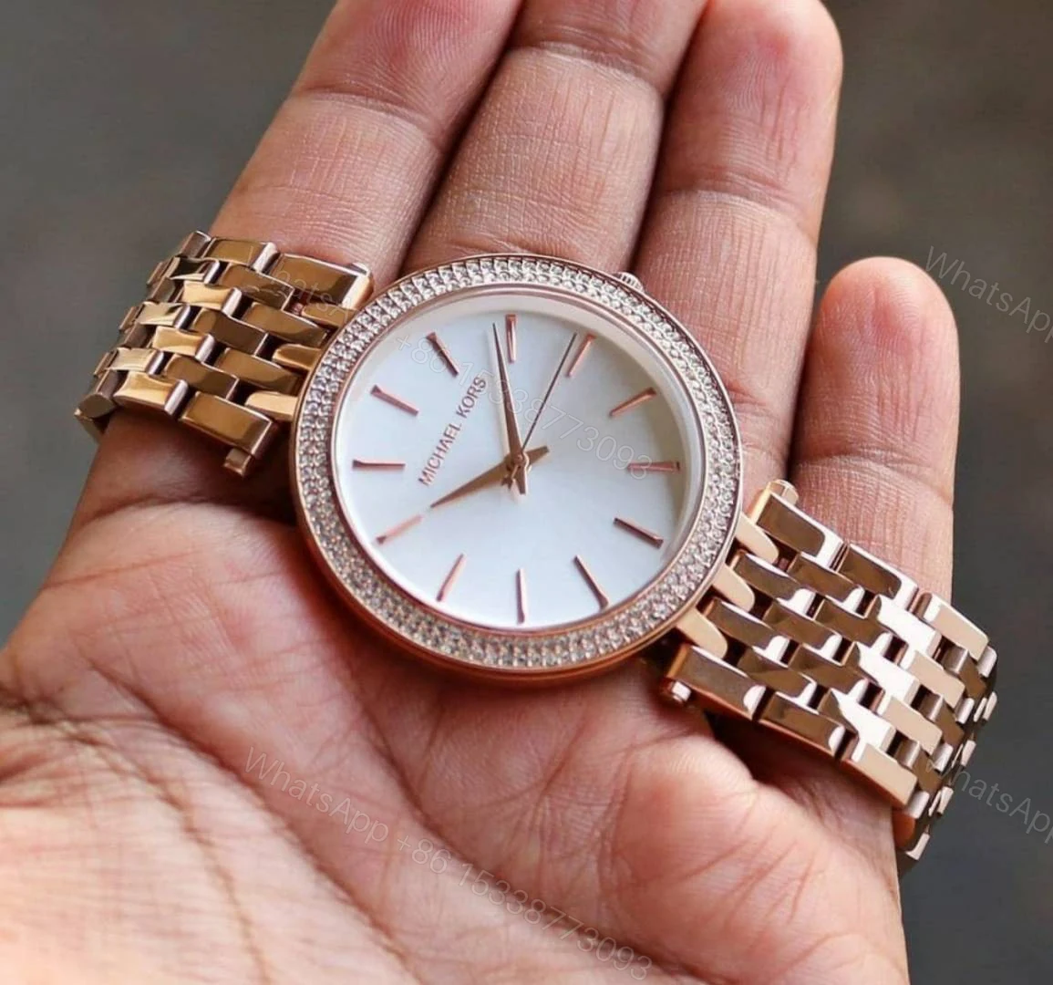 View 2 of First Copy Michael Kors Darci Rose Gold White Dial Women’s Analog Watch