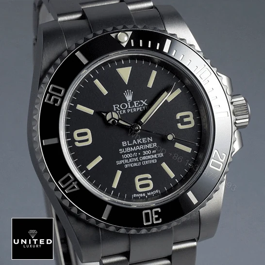 View 7 of Rolex Submariner 6190 Blaken Black Dial Replica