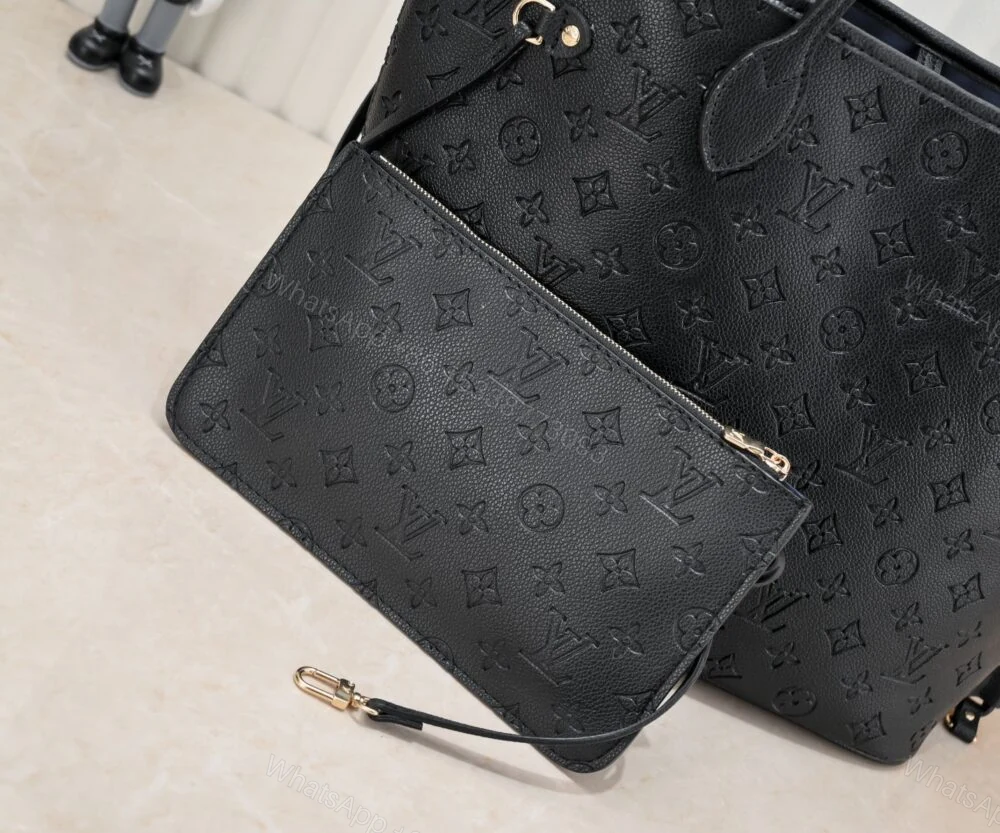 View 7 of Louis Vuitton Neverfull MM Monogram Empreinte Black 31Cm