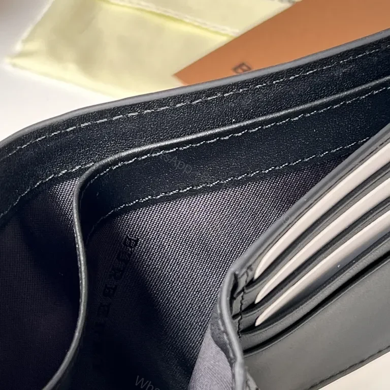 View 4 of Burberry Check Wallet: Premium Coated Canvas, Slim Bi-Fold