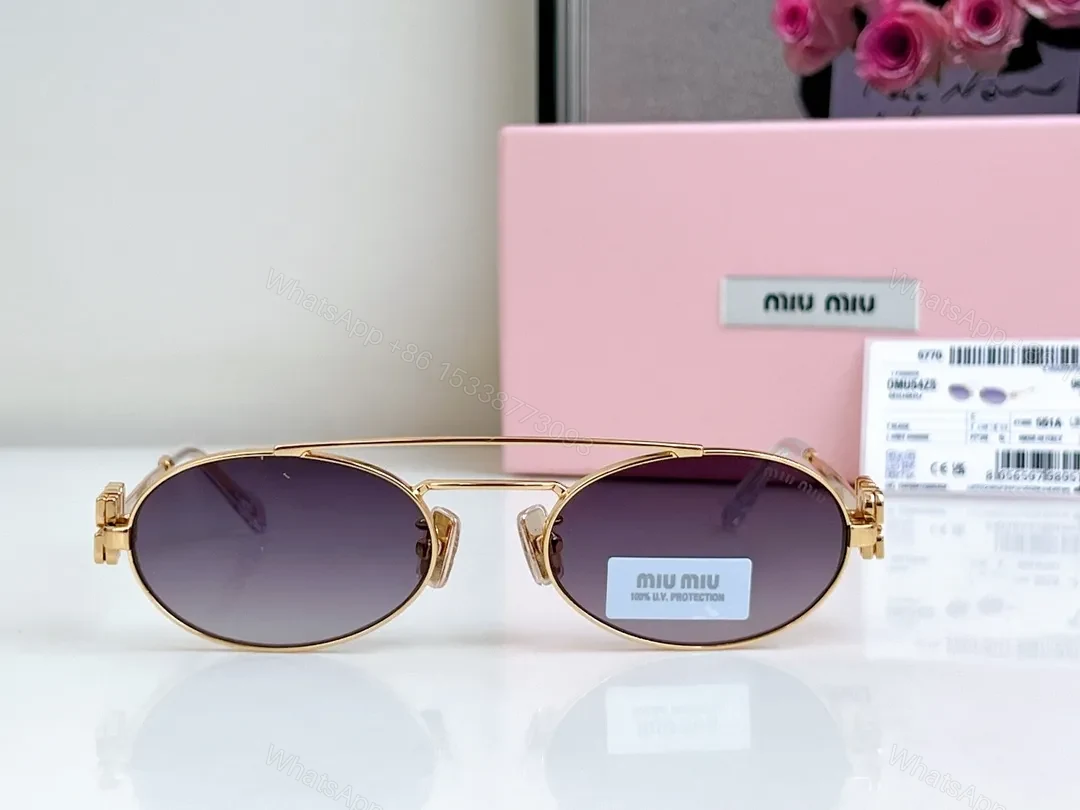 View 6 of Gold-Tone Round Sunglasses with Signature Hardware - Deluxe Eyewear