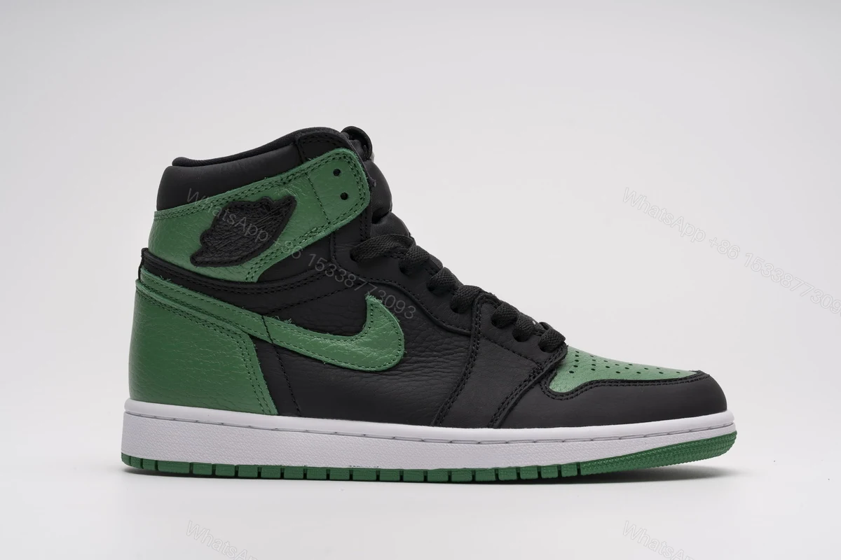 View 5 of Air Jordan 1 Retro High Pine Green Black 555088-030