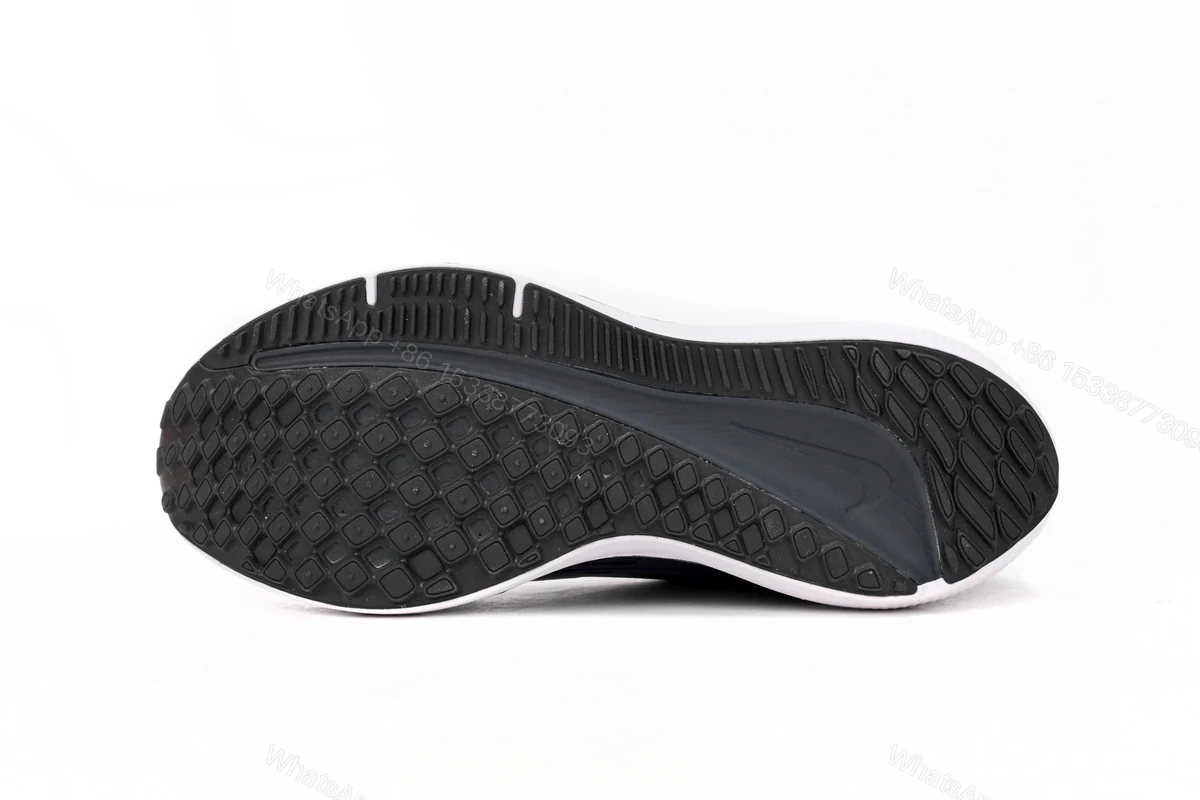 View 4 of Nike Air Winflo 9 Black Blue and Yellow DD6203-007