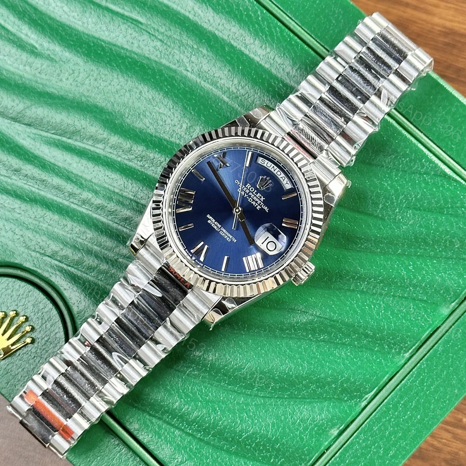 View 3 of Superclone Rolex Day-Date Blue Dial 228239-0007 40 mm
