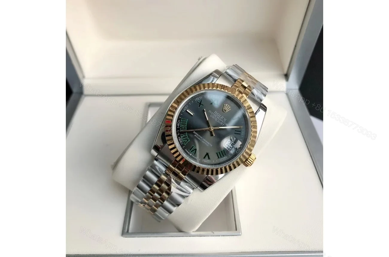 View 5 of Replica Rolex Datejust RG/SS Jub Grey/Rmn 36/28 mm