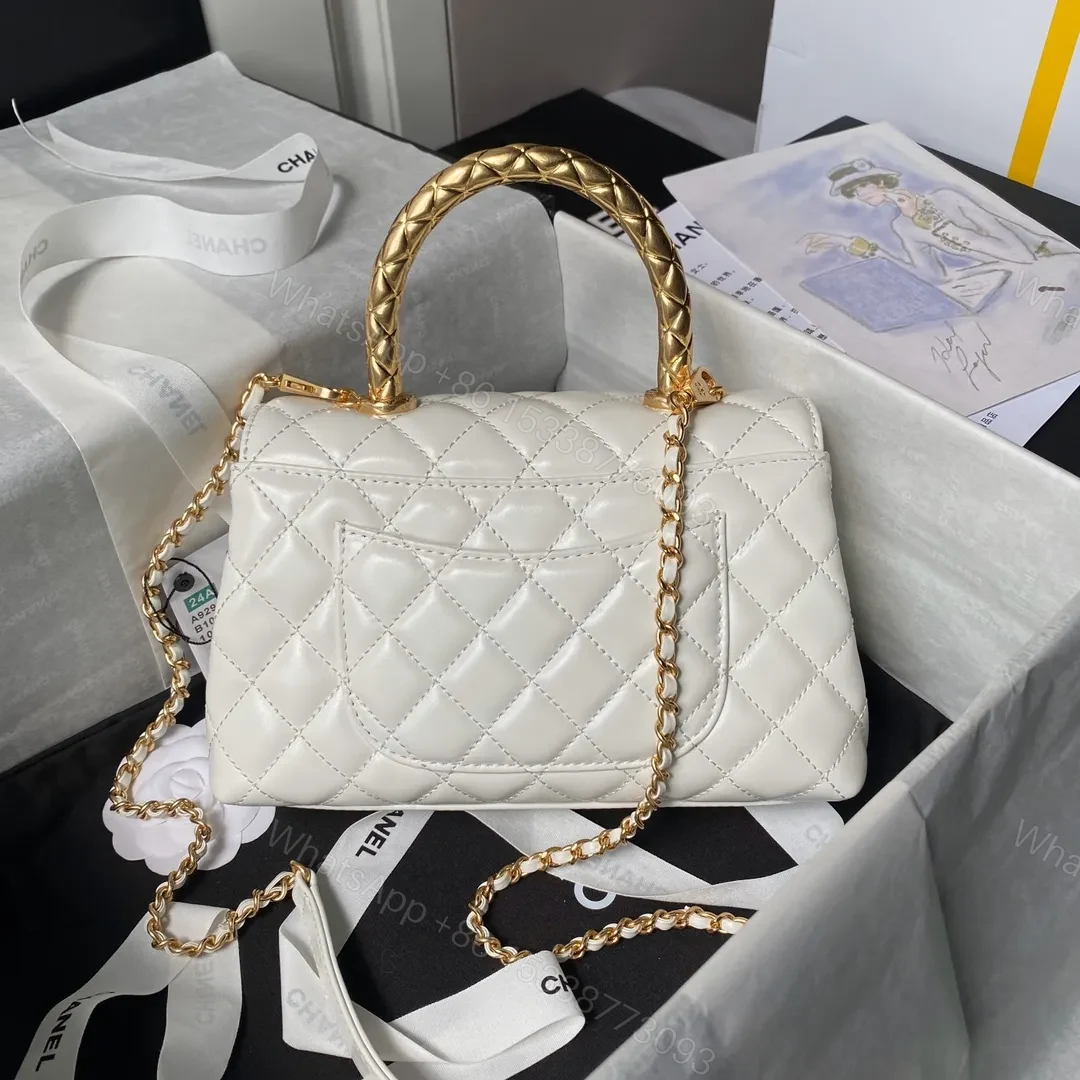 View 4 of Chanel Coco Handle Small White