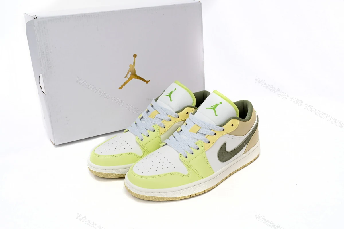 Air Jordan aj1 Low Green White FD9906-131 — view 2