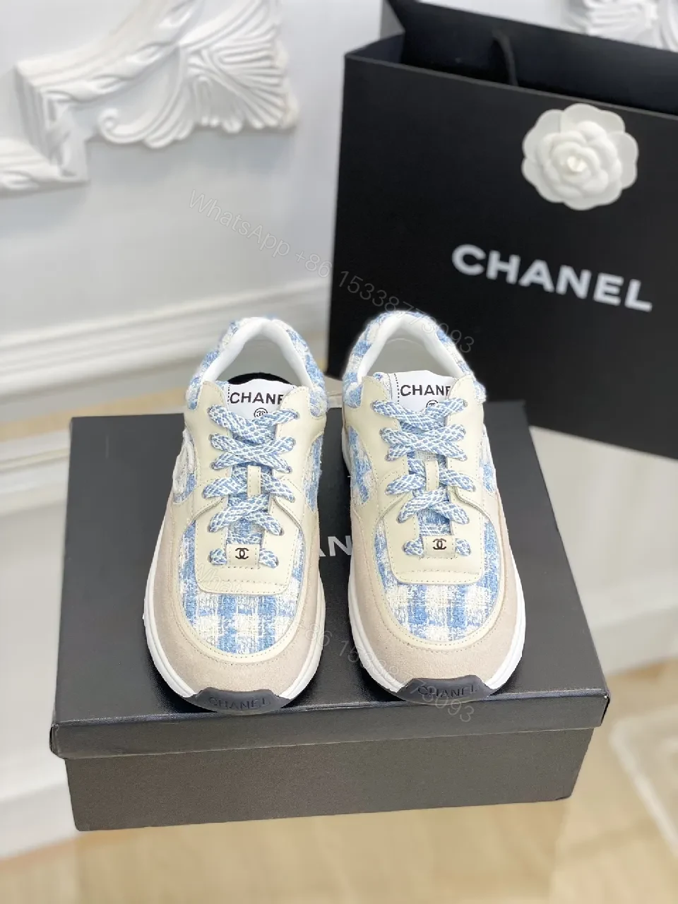 View 3 of Knit-Panel Luxe Sneakers: Soft Texture, Cushioned Comfort