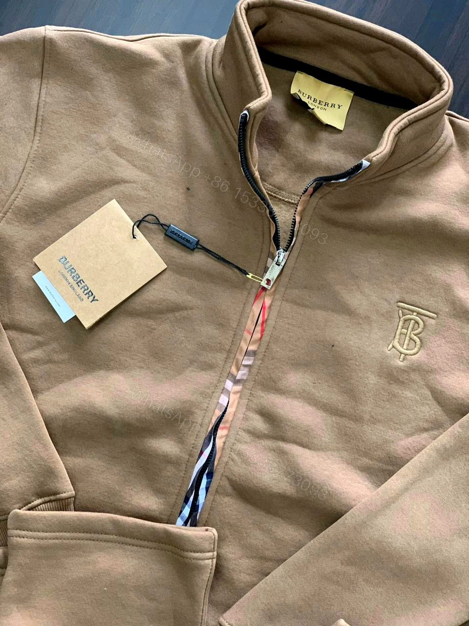 View 2 of First Copy Burberry Exclusive Zipper Tracksuit for Men