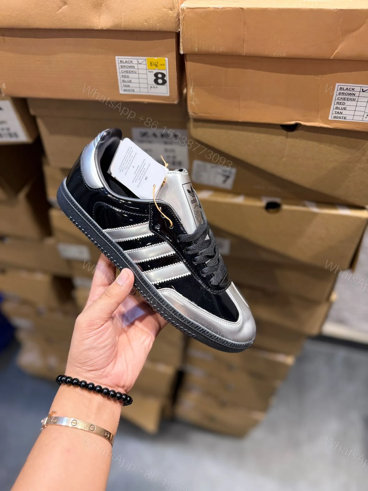 View 4 of Adidas Originals Samba Atmos First Copy Shoes — Black Silver | COD India