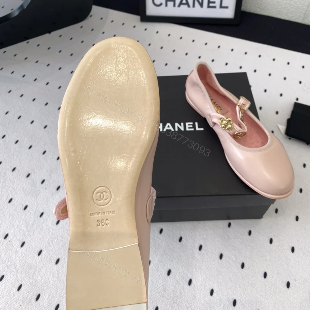 View 9 of 高仿Chanel*G45778M圓頭塔扣芭蕾舞鞋粉色免檢版