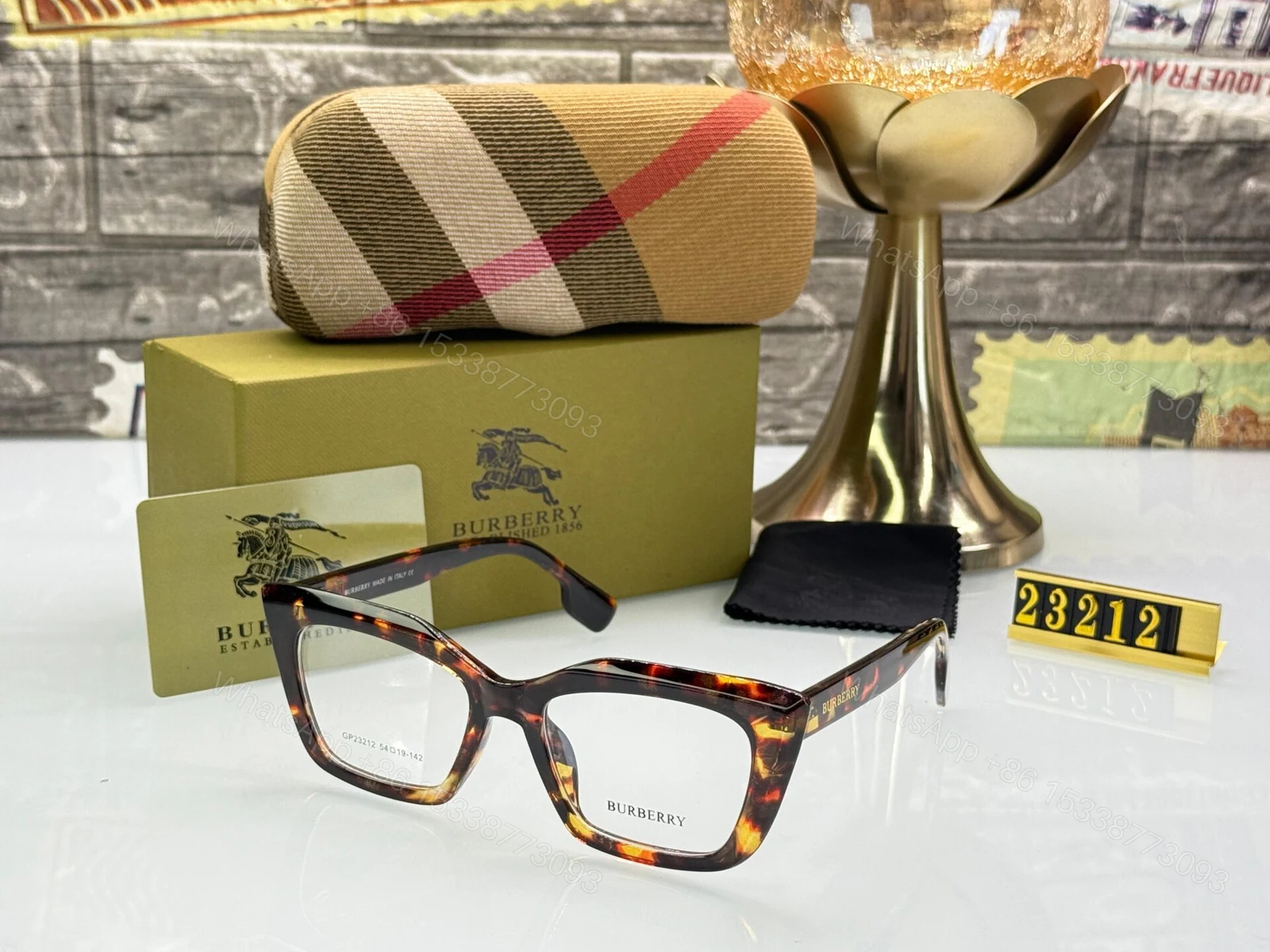 View 4 of Burberry Unisex Eyeglasses Black-Coffee-Dark-Gray-Pink Acetate