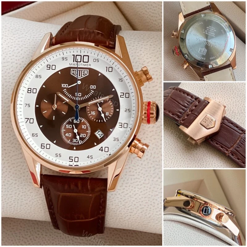 View 2 of Tag Heuer 7AA Premium Brown Dial 44mm Quartz