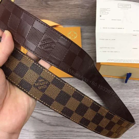 View 3 of L0UIS VUITT0N NEO INVENTEUR REVERSIBLE 40MM DAMIER EBENE CANVAS BELT – B133