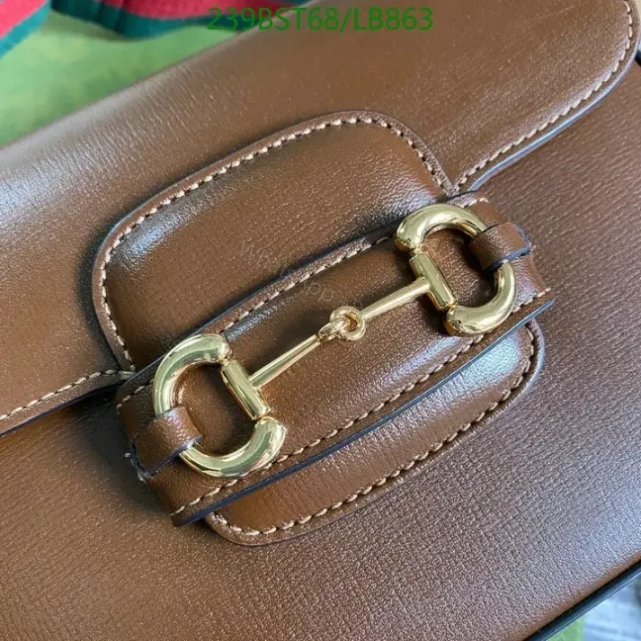 View 3 of Stylish Replica Gucci Brown Horsebit 1955 Bag 1:1 LB8635