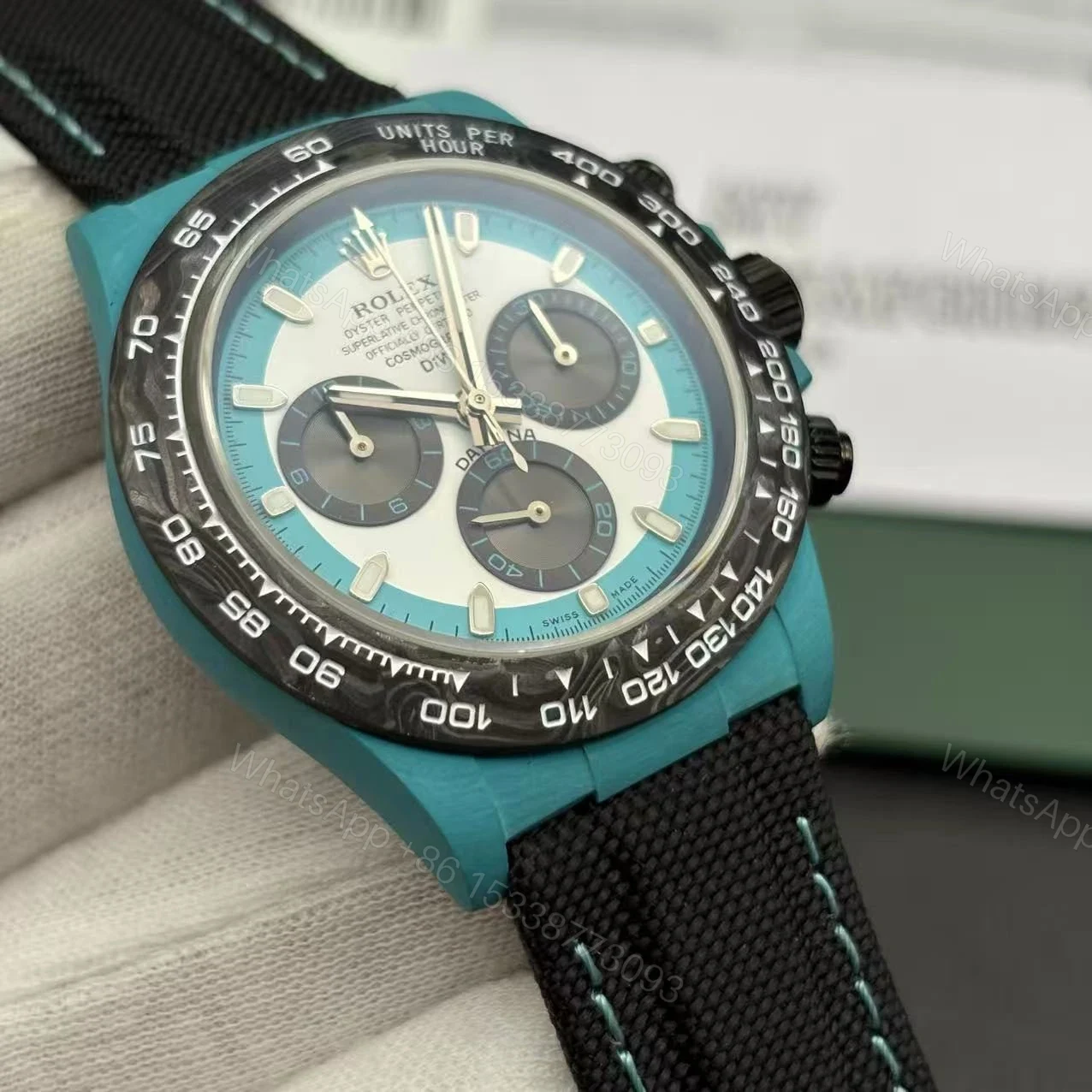View 5 of Rolex DIW Daytona Carbon Blue Flower