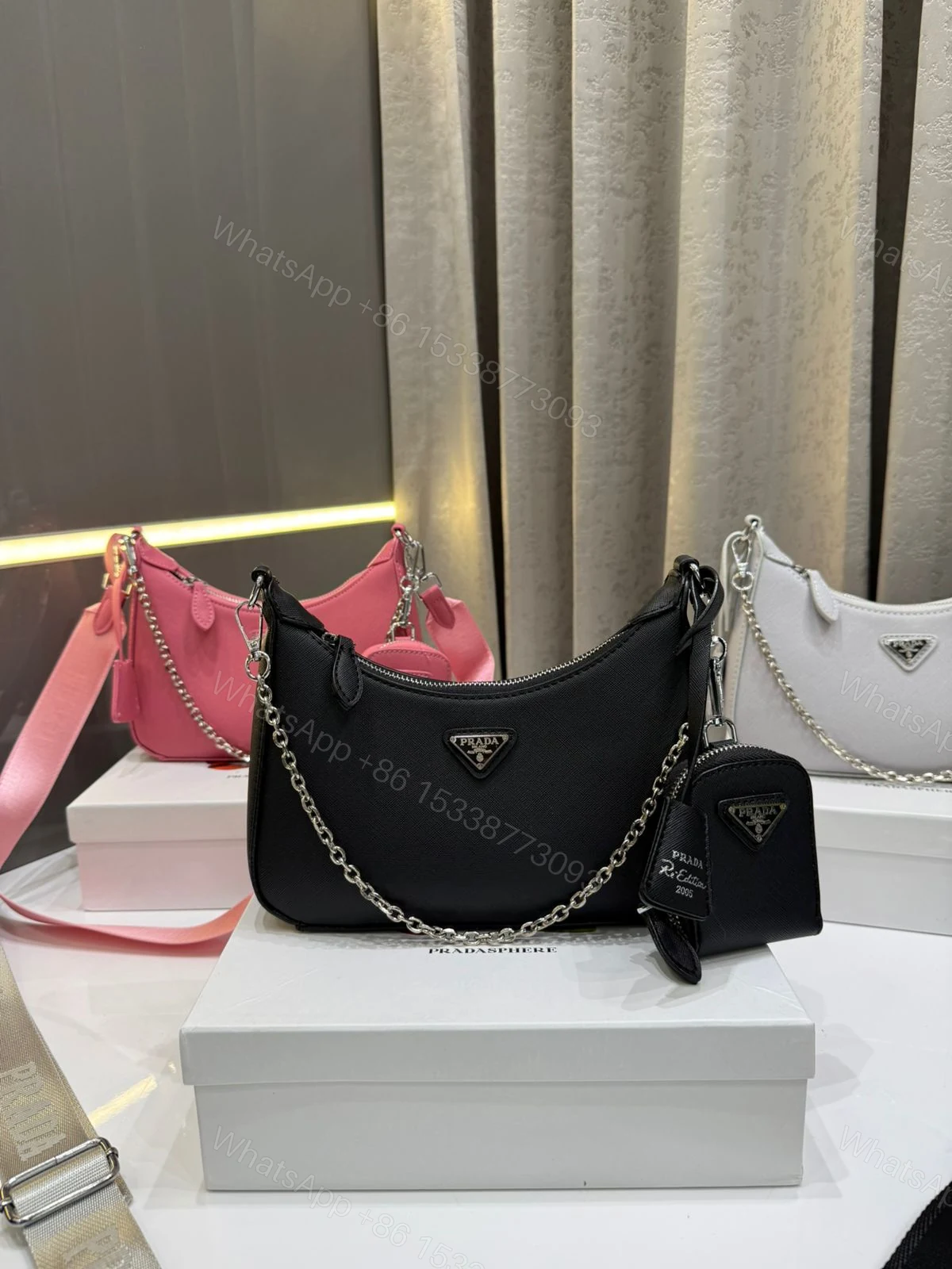 FIRST COPY PRADA RE-EDITION POCHETTE CROSSBODY BAG — view 1