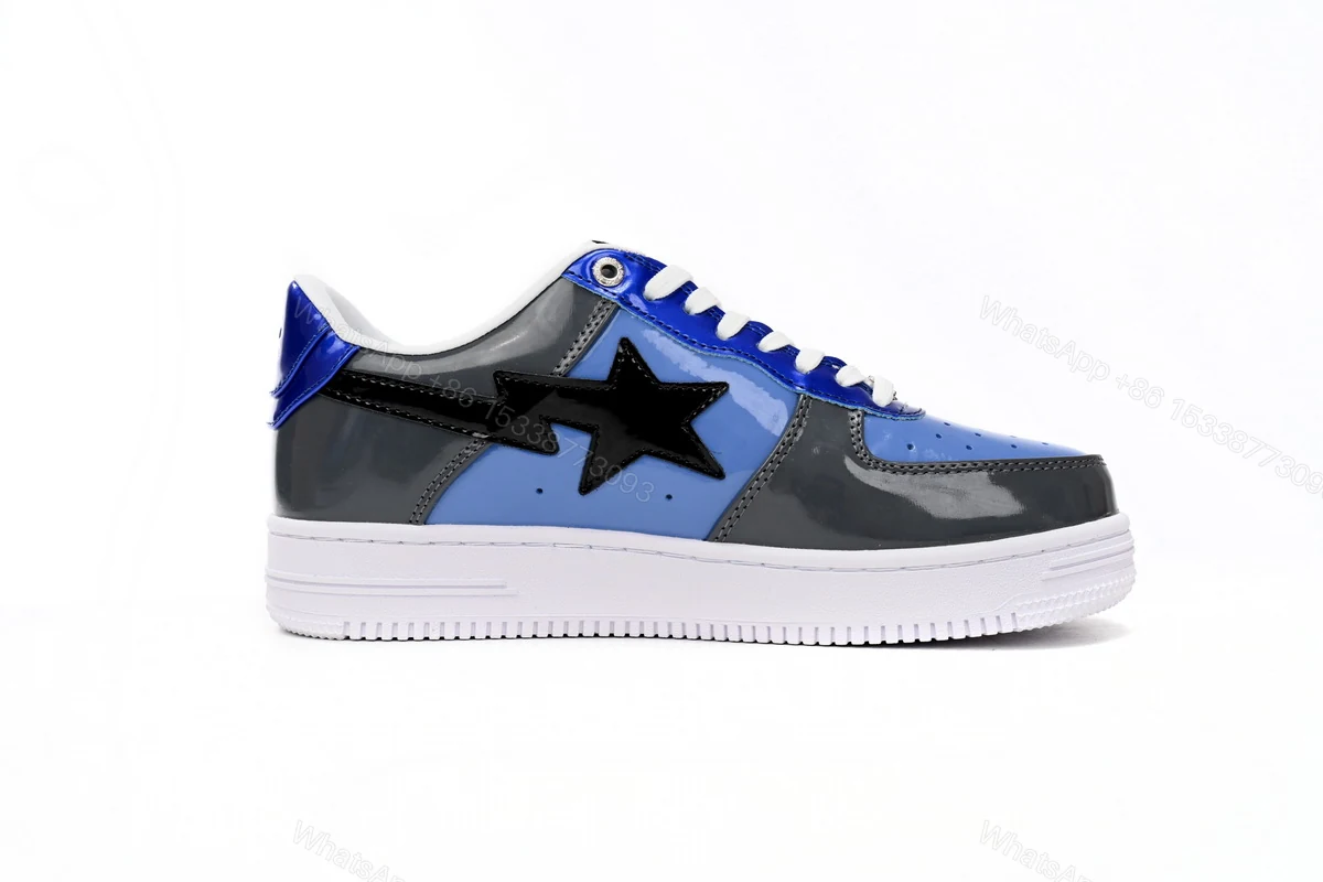 View 3 of Cheap Fake BapeSta A Bathing Ape Low Lnk Blue Mirror Surface 1H20 191 046
