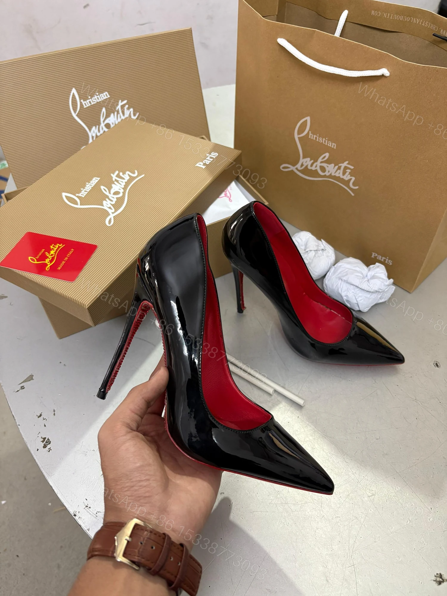 View 4 of First Copy Christian Louboutin Black Heels